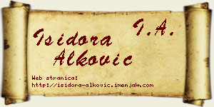 Isidora Alković vizit kartica
